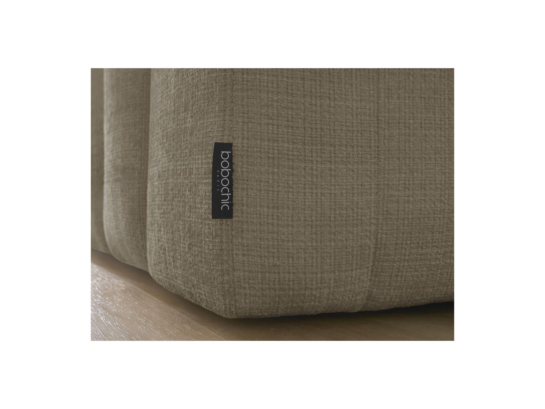 Anakin - Canapé Droit Fixe 3 Places - Tissu Texturé - 2 Coussins
