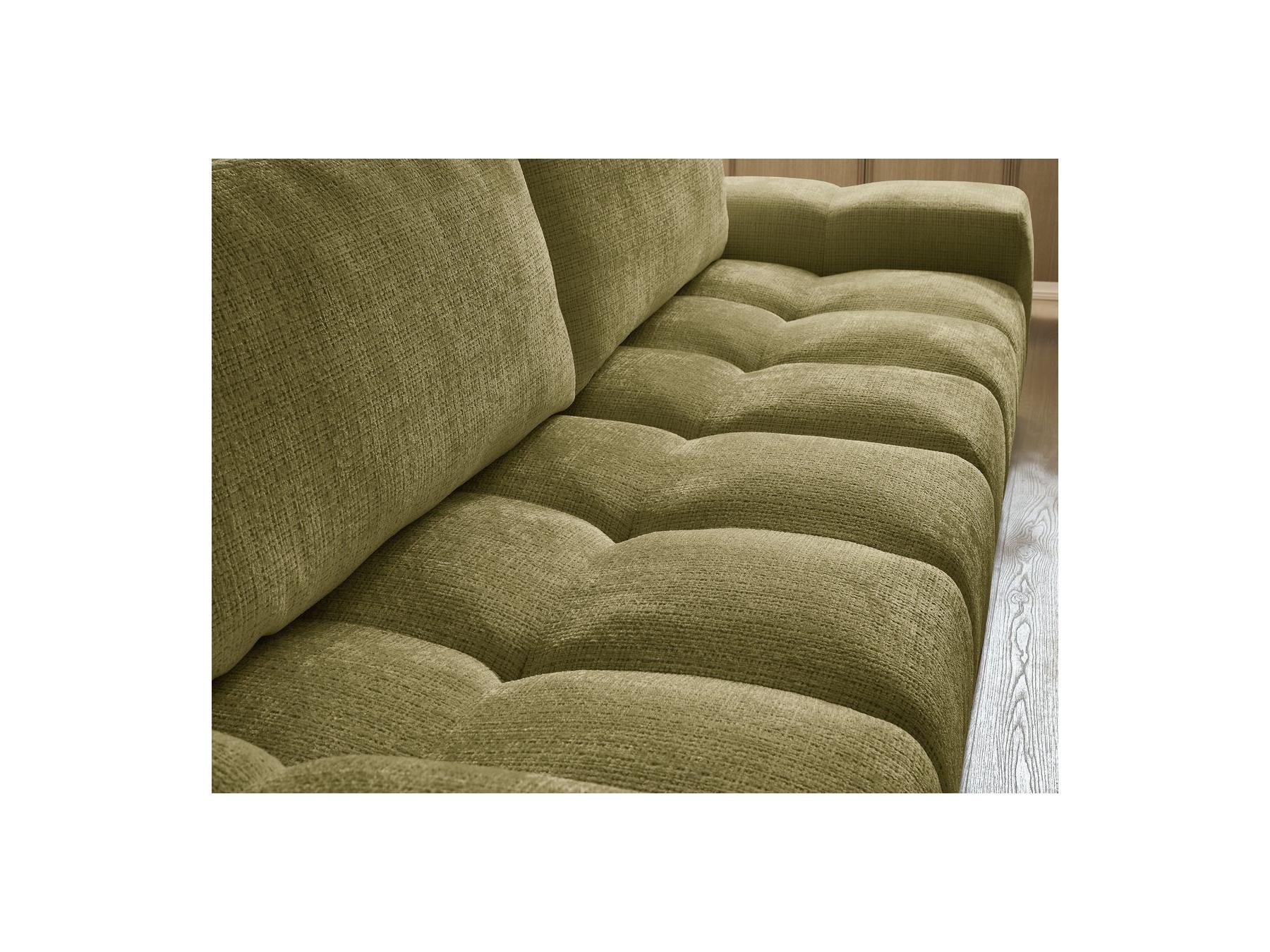 Anakin - Canapé Droit Fixe 3 Places - Tissu Texturé - 2 Coussins