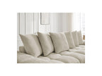 Anakin - Canapé Droit Fixe 3 Places - Tissu Texturé - 6 Coussins