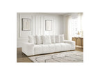 Anakin - Canapé Droit Fixe 3 Places - Tissu Texturé - 6 Coussins