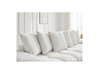 Anakin - Canapé Droit Fixe 3 Places - Tissu Texturé - 6 Coussins