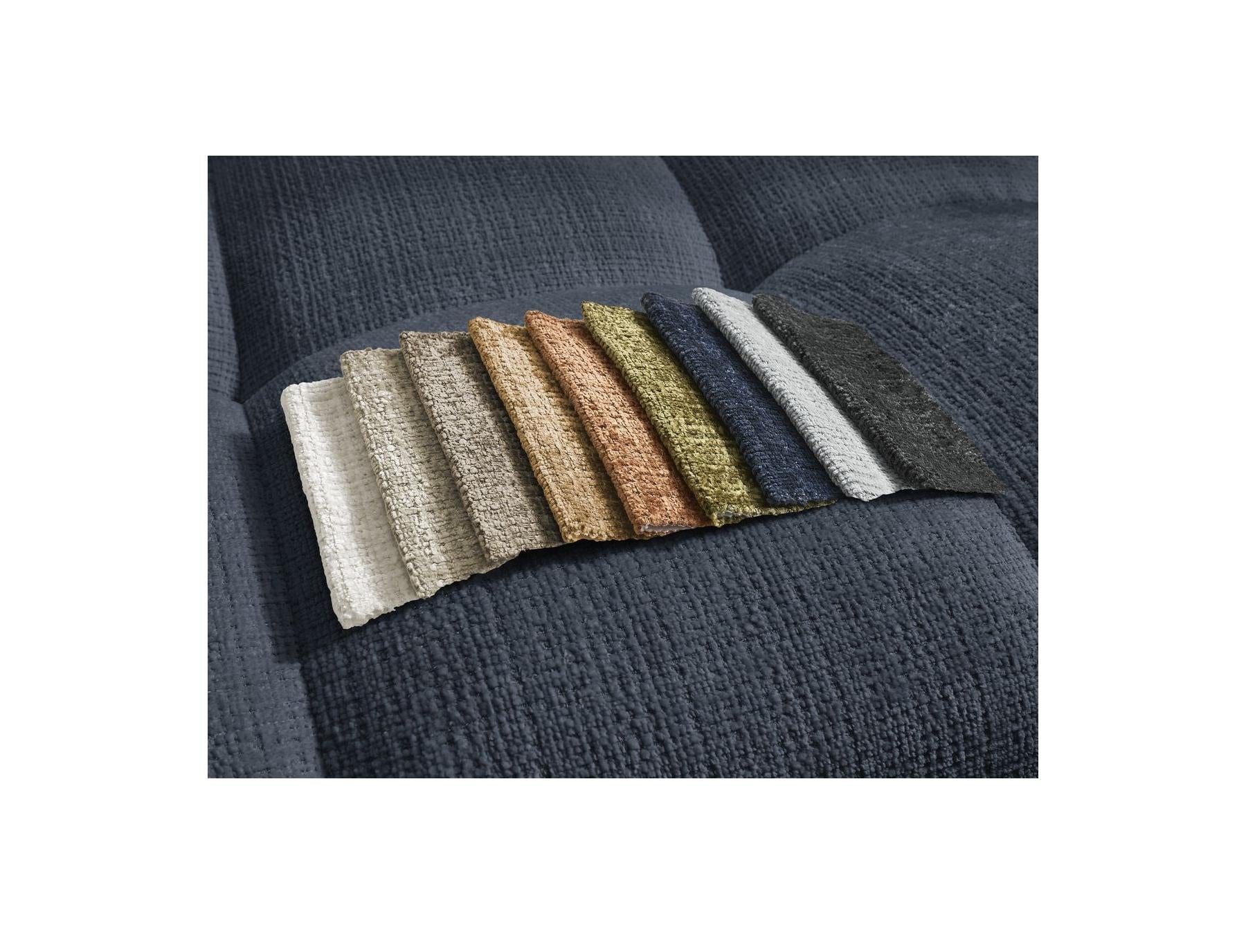 Anakin - Canapé Droit Fixe 3 Places - Tissu Texturé - 6 Coussins