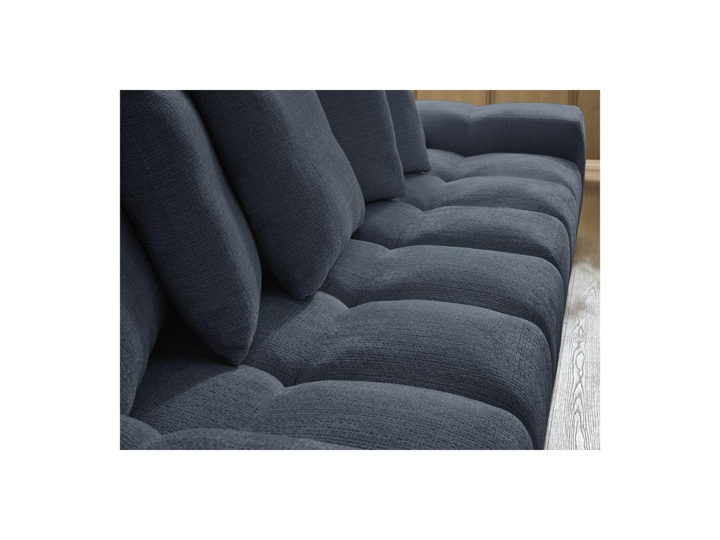 Anakin - Canapé Droit Fixe 3 Places - Tissu Texturé - 6 Coussins