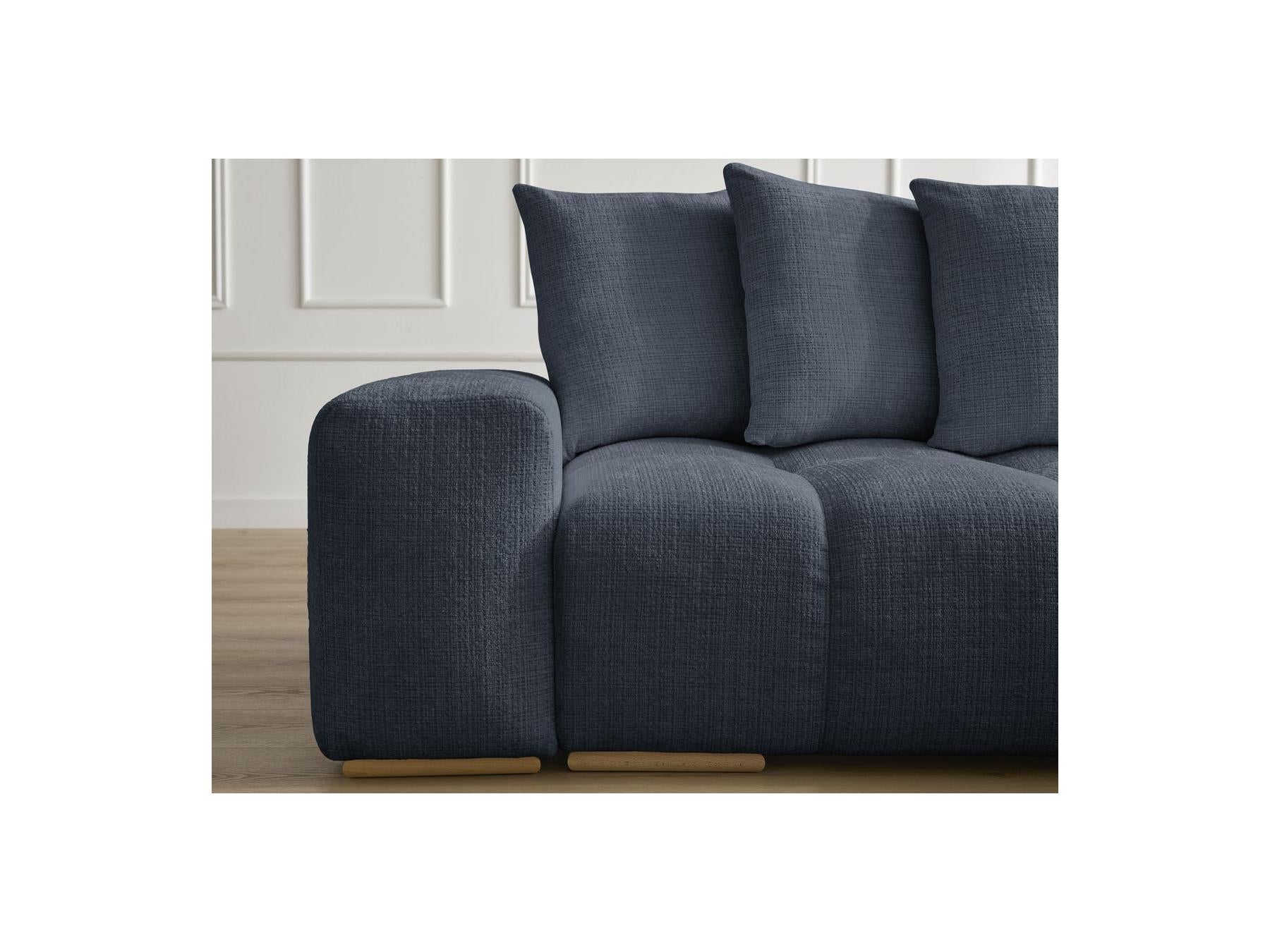 Anakin - Canapé Droit Fixe 3 Places - Tissu Texturé - 6 Coussins