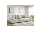 Anakin - Canapé Droit Fixe 3 Places - Tissu Texturé - 6 Coussins