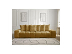 Anakin - Canapé Droit Fixe 3 Places - Tissu Texturé - 6 Coussins