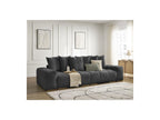 Anakin - Canapé Droit Fixe 3 Places - Tissu Texturé - 6 Coussins