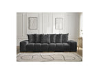 Anakin - Canapé Droit Fixe 3 Places - Tissu Texturé - 6 Coussins