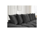 Anakin - Canapé Droit Fixe 3 Places - Tissu Texturé - 6 Coussins