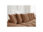 Anakin - Canapé Droit Fixe 3 Places - Tissu Texturé - 6 Coussins
