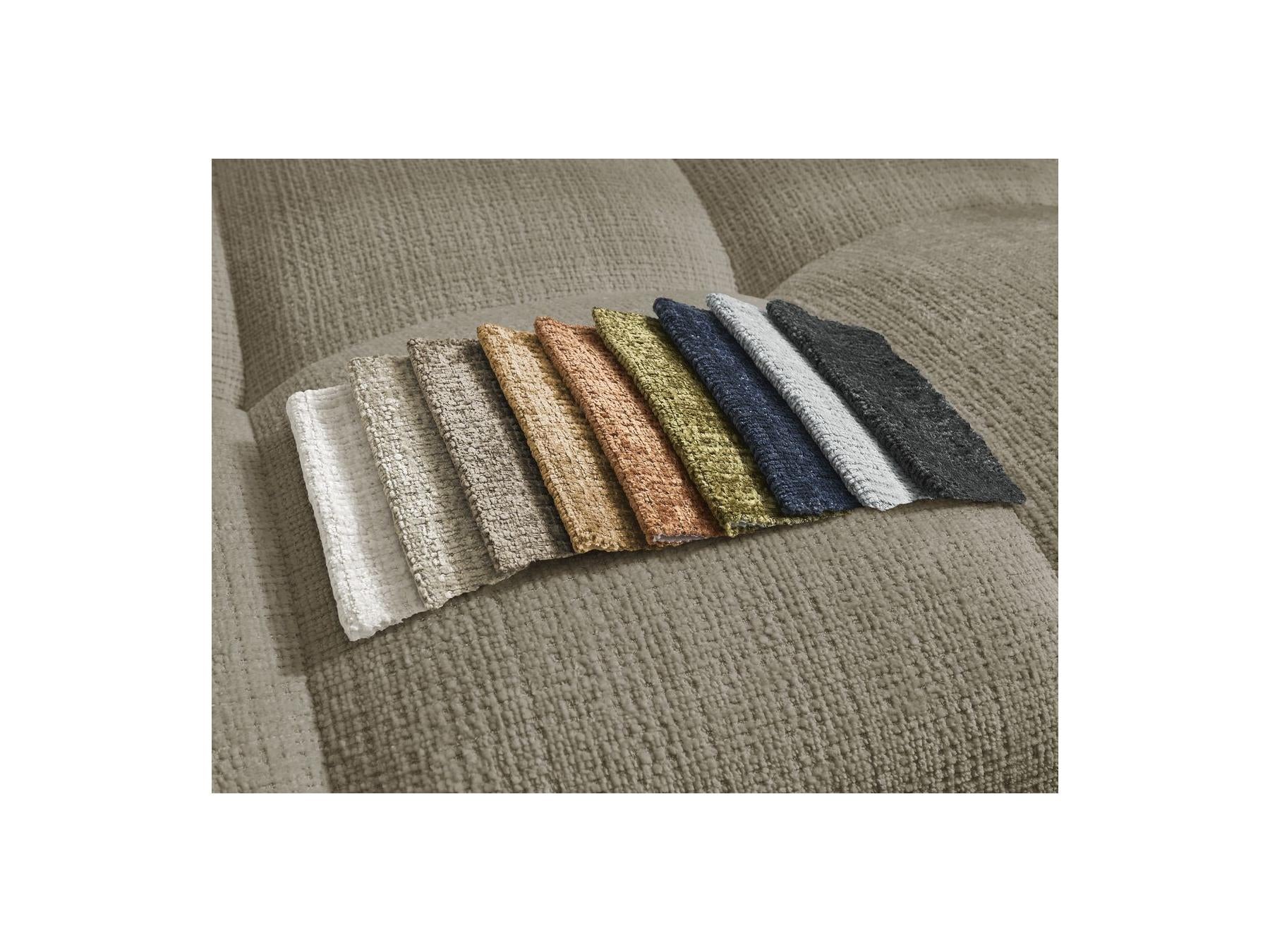 Anakin - Canapé Droit Fixe 3 Places - Tissu Texturé - 6 Coussins