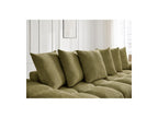 Anakin - Canapé Droit Fixe 3 Places - Tissu Texturé - 6 Coussins