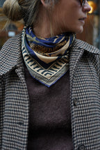 Georgia Navy Print Scarf