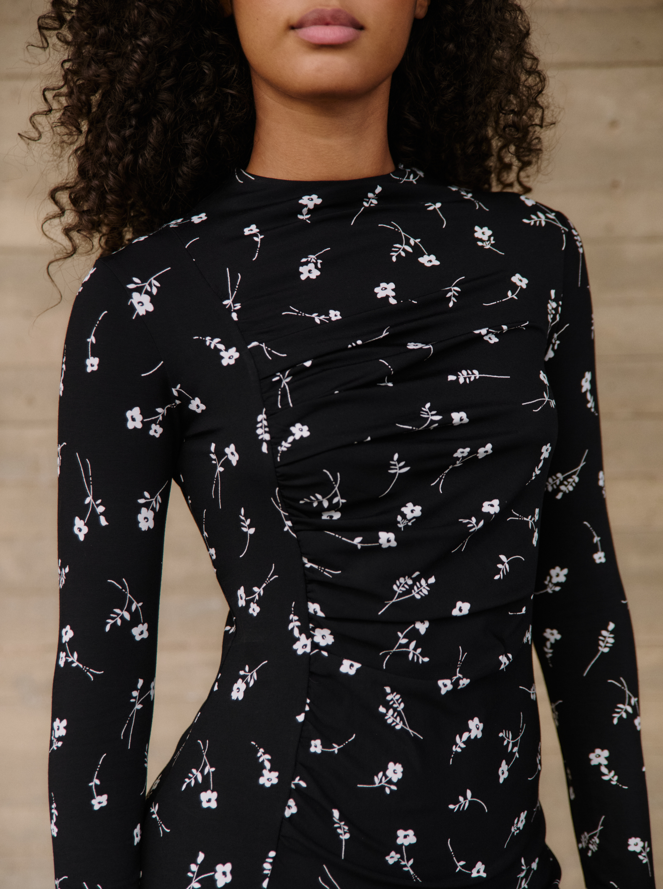 Midnight Bloom Mini Dress
