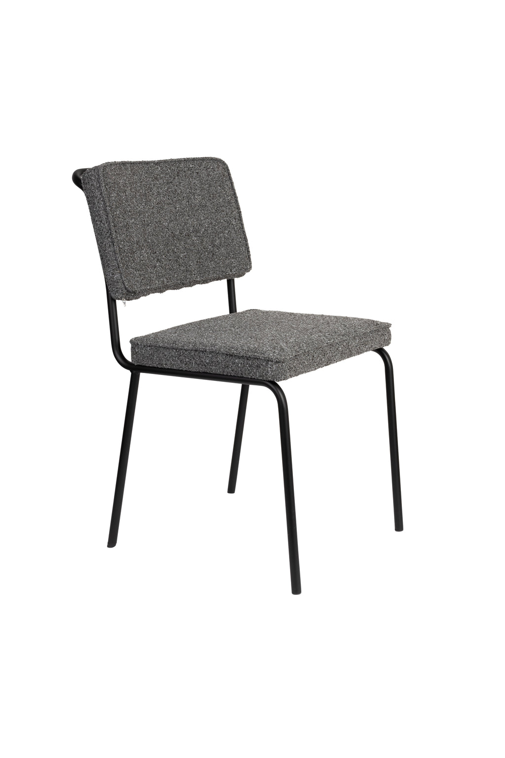 Buddy - Lot De 2 Chaises De Salle À Manger - Tissu - Noir