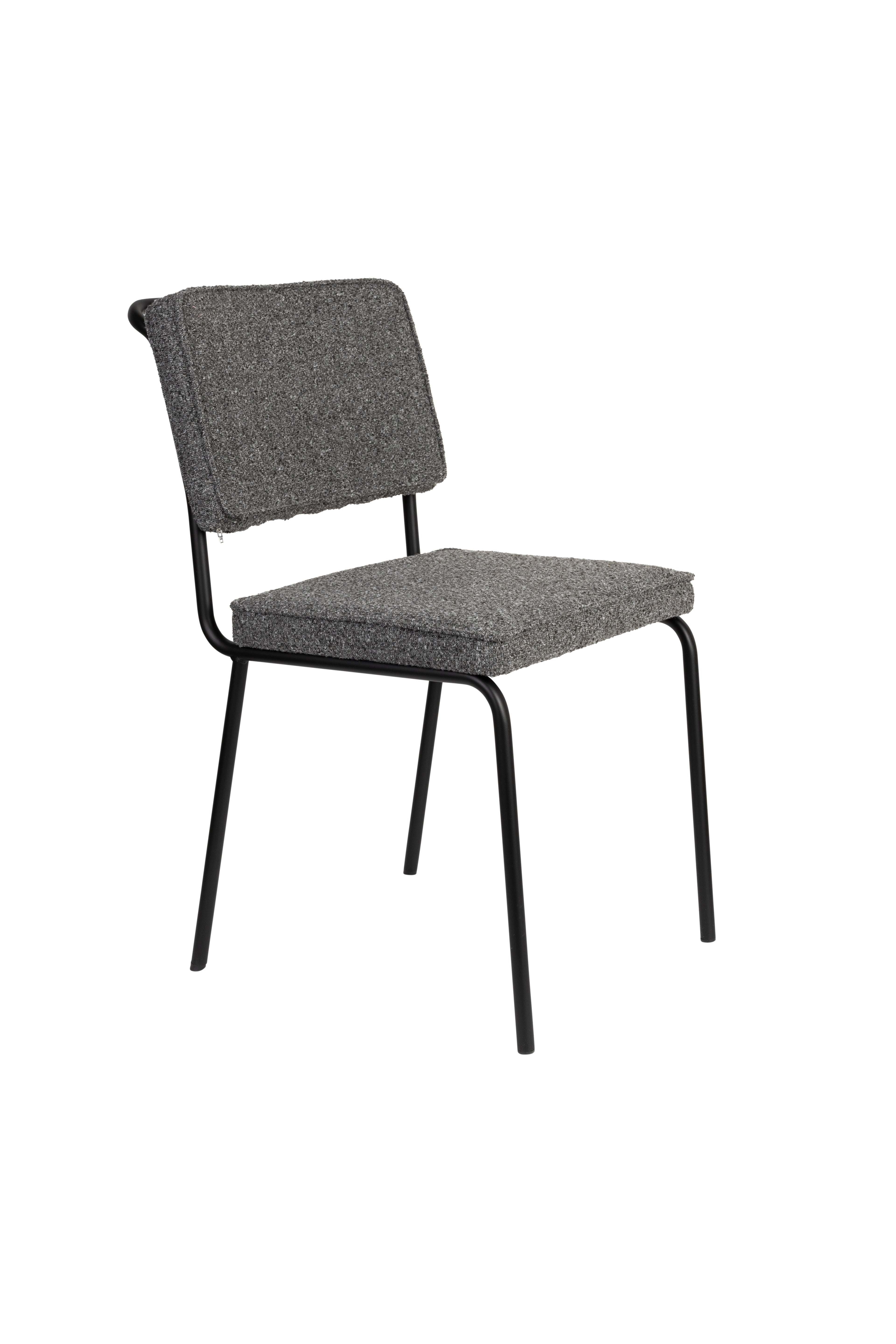 Buddy - Lot De 2 Chaises De Salle À Manger - Tissu - Noir