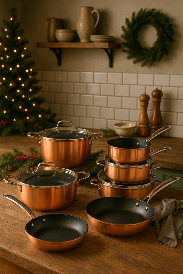 9-Piece Cookware Set - Copper