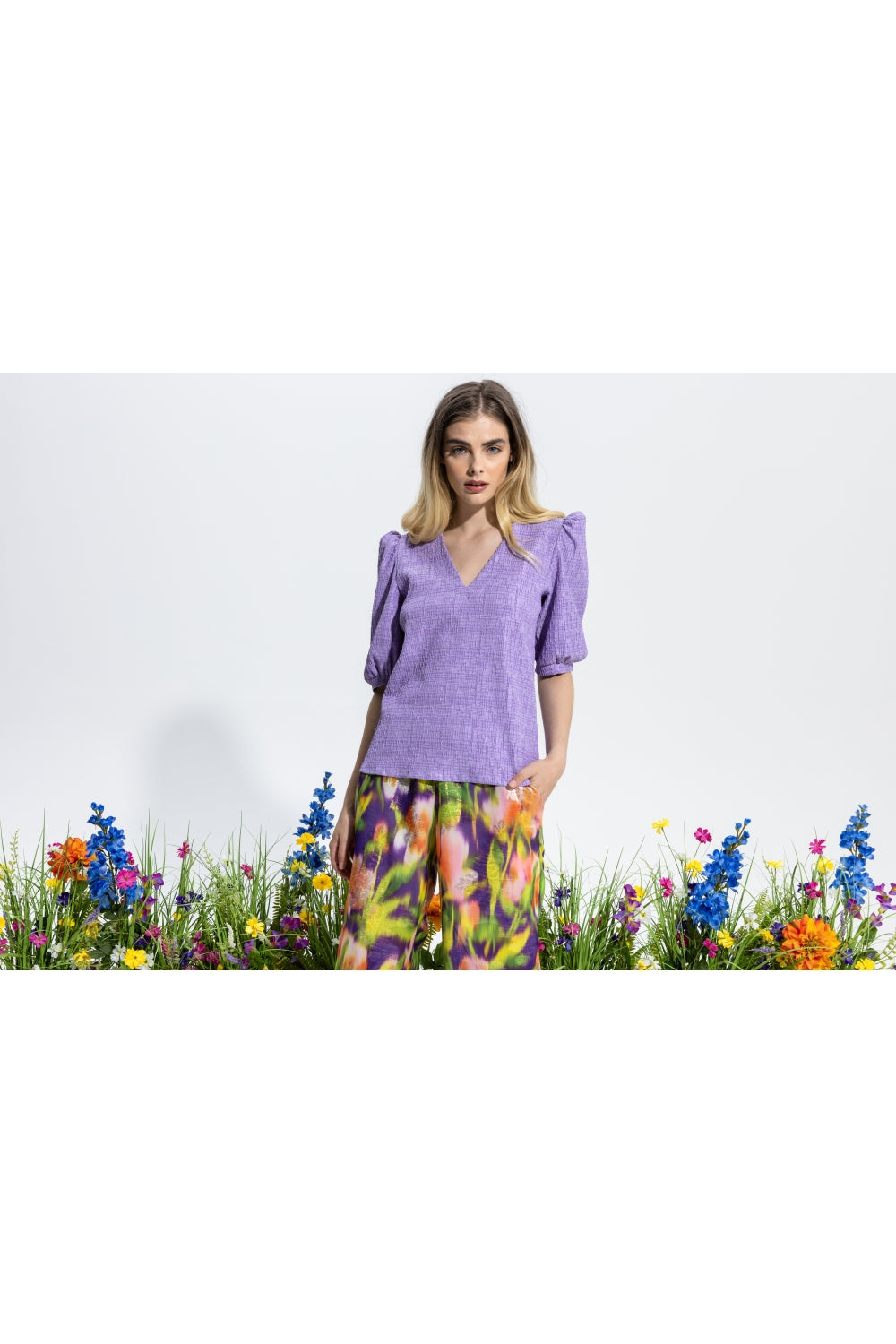 The Mauve Joplin Jacquard Top