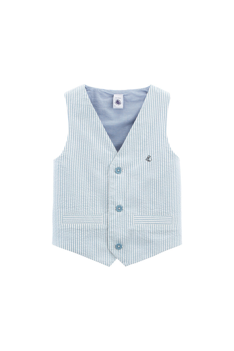 Chaleco De Traje - Celeste Y Azul Eléctrico - Niño