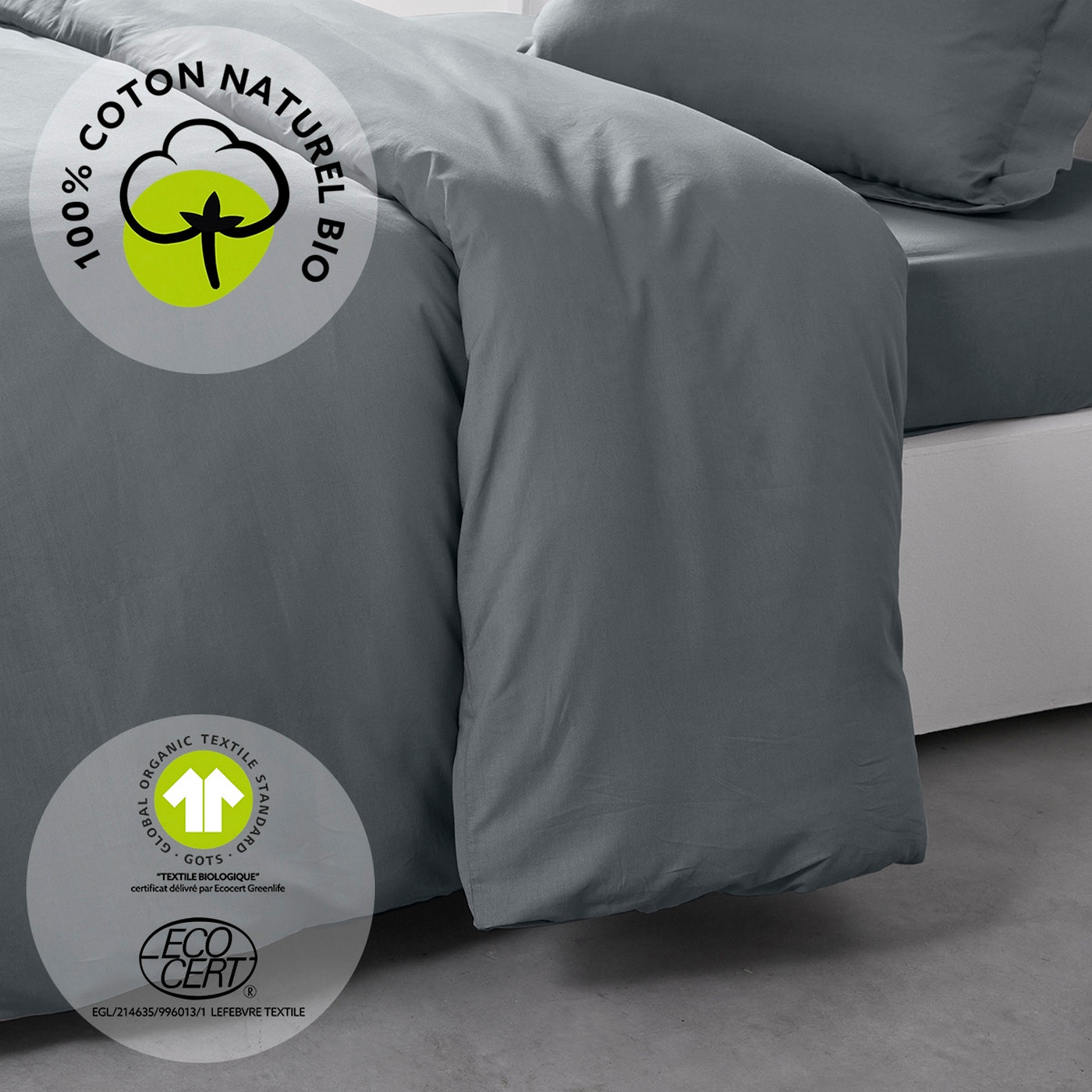 Organic - Duvet Cover - Grey