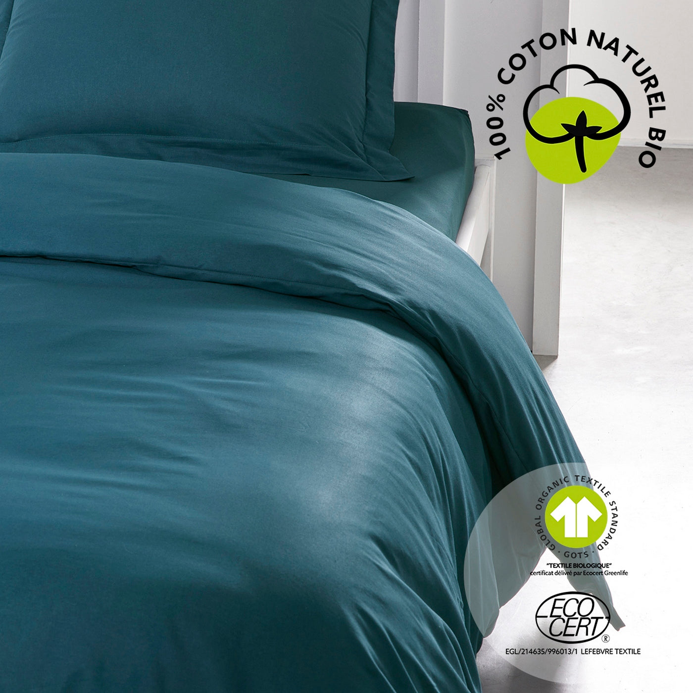 Organic - Housse De Couette - Bleu