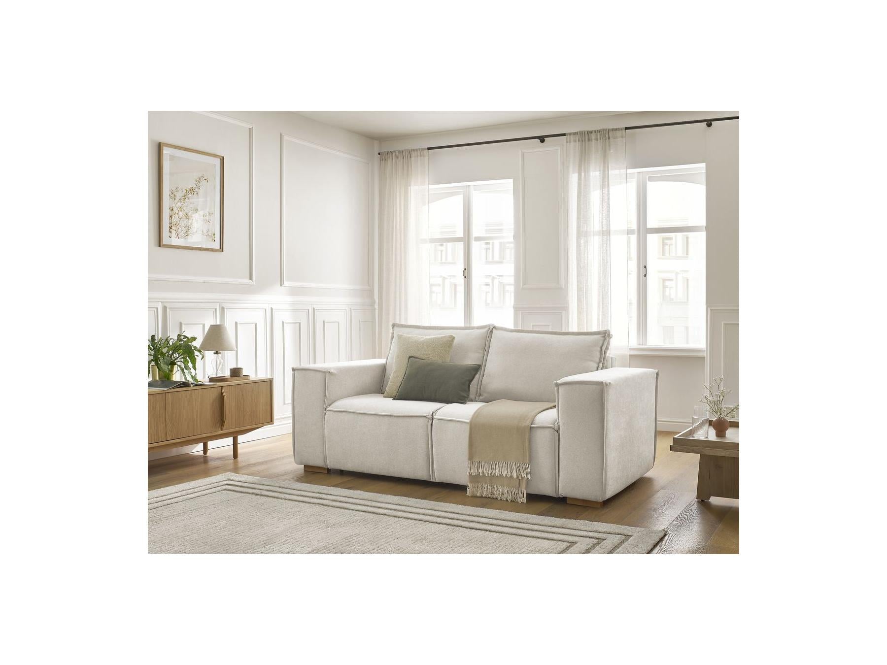 Chelsea - Sofá recto cama con apertura exprés - Tejido texturizado - 140X200