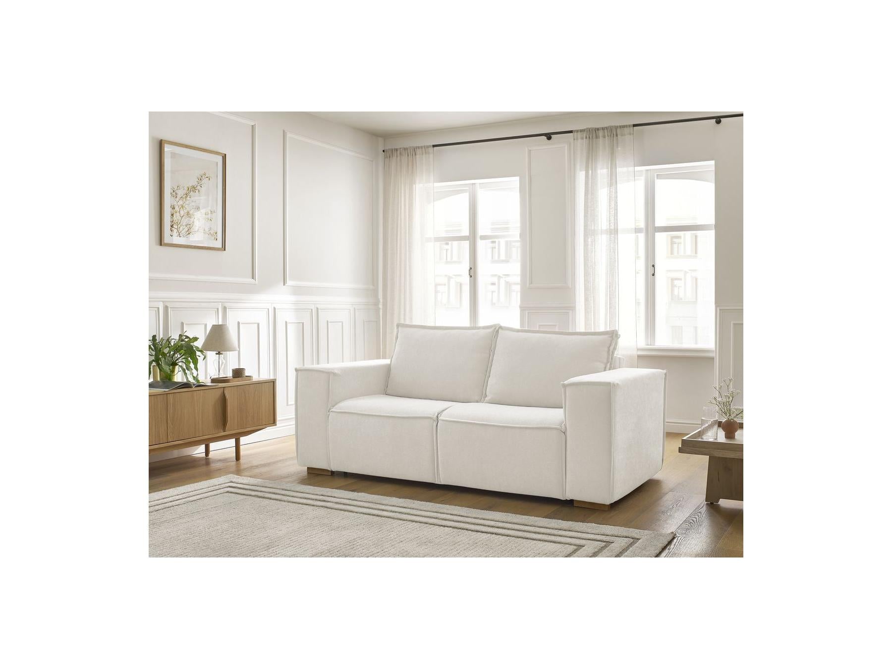 Chelsea - Sofá recto convertible con apertura exprés - Tejido texturizado - 160X200