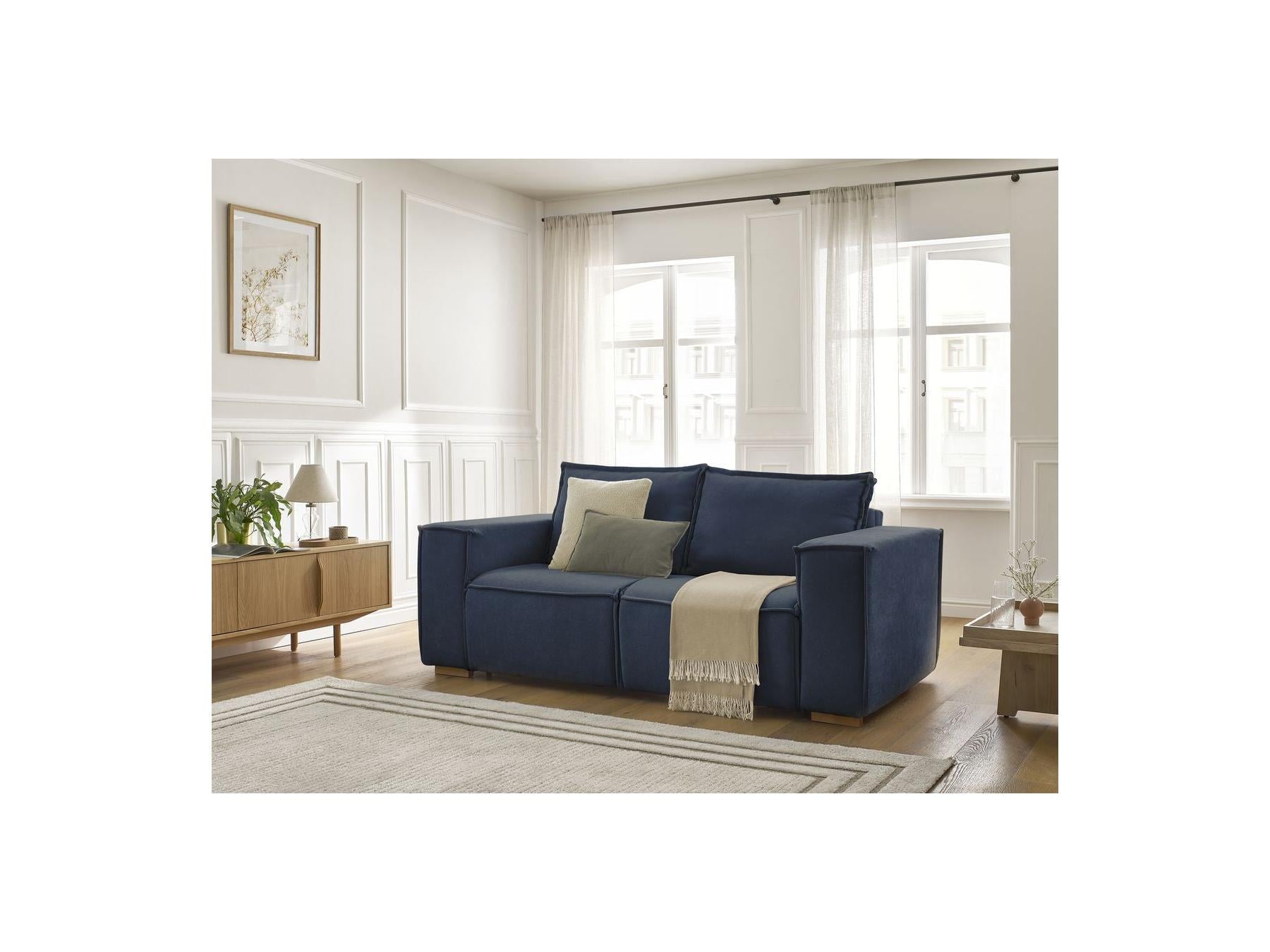 Chelsea - Sofá recto convertible con apertura exprés - Tejido texturizado - 160X200