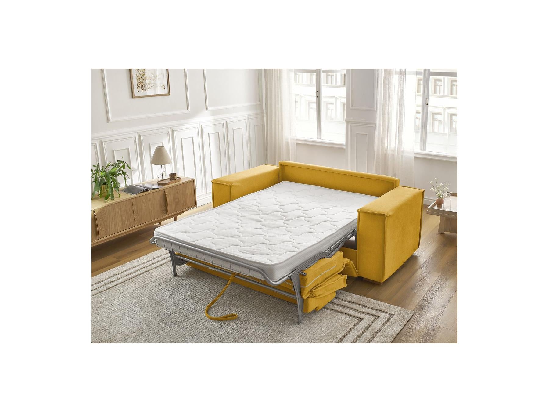 Chelsea - Sofá recto convertible con apertura exprés - Tejido texturizado - 160X200