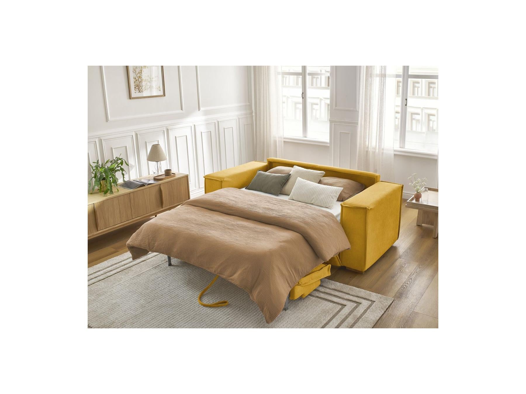 Chelsea - Sofá recto convertible con apertura exprés - Tejido texturizado - 160X200