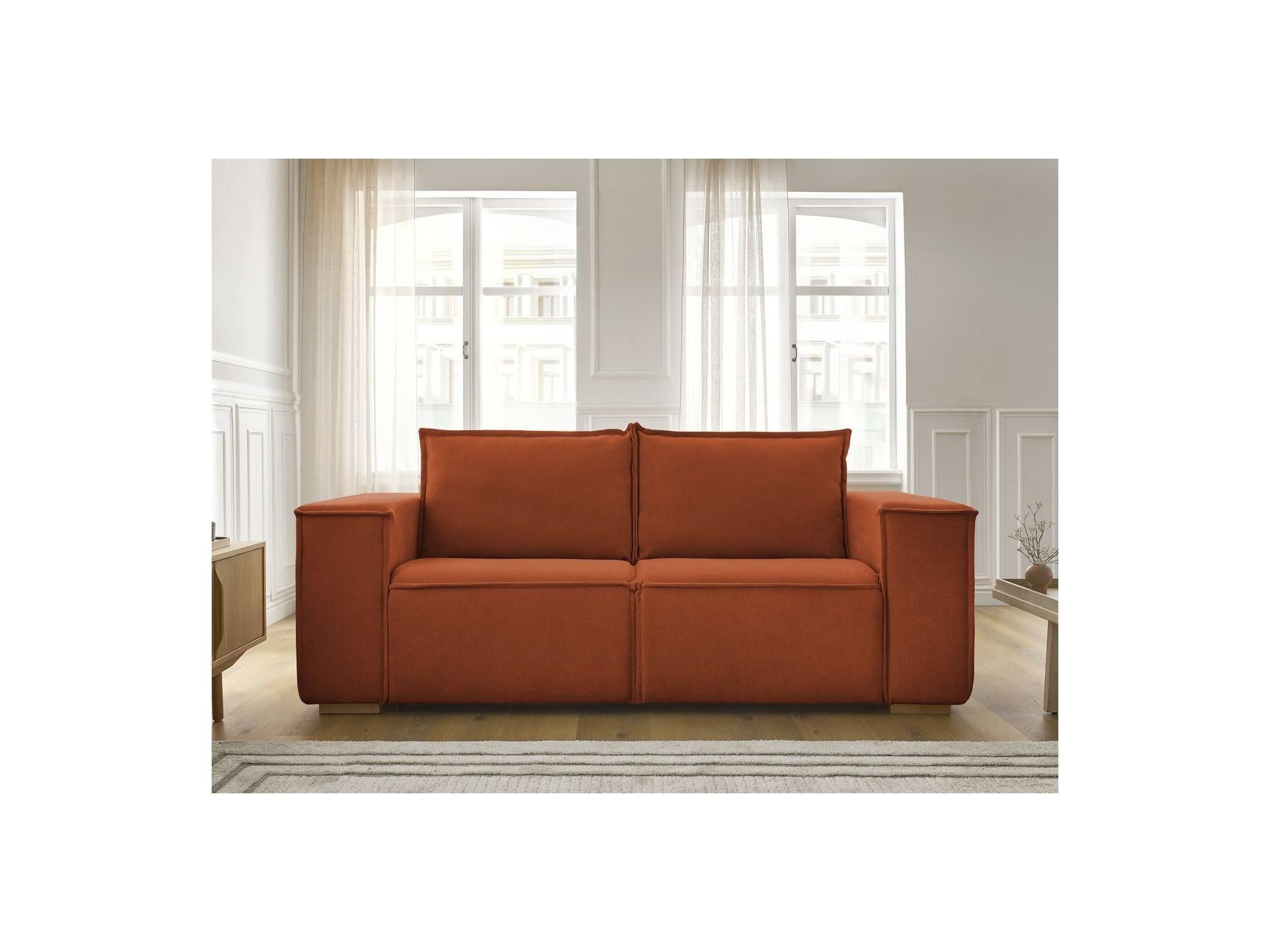 Chelsea - Sofá recto convertible con apertura exprés - Tejido texturizado - 160X200