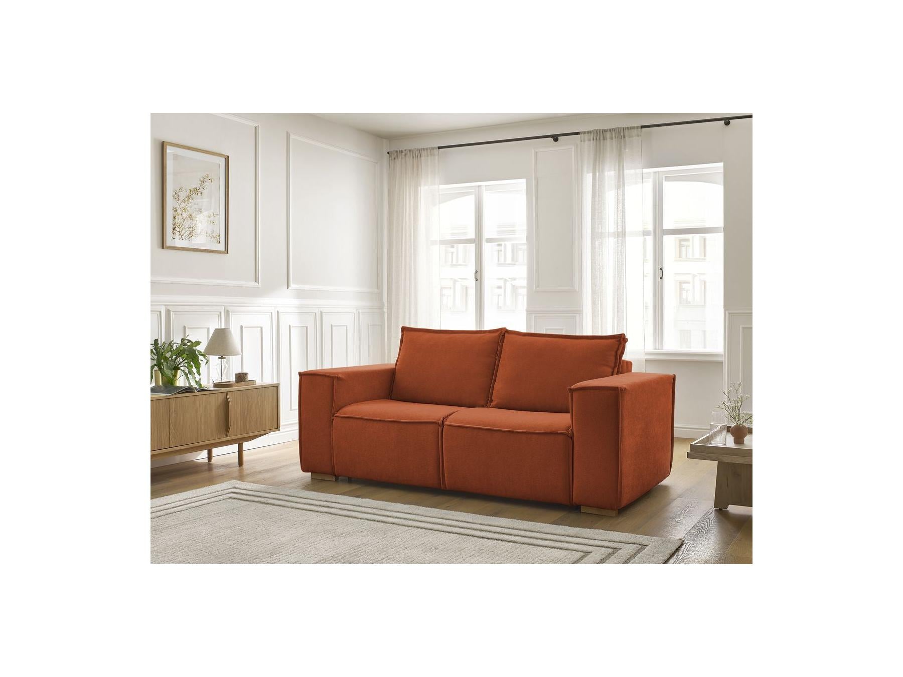 Chelsea - Sofá recto convertible con apertura exprés - Tejido texturizado - 160X200