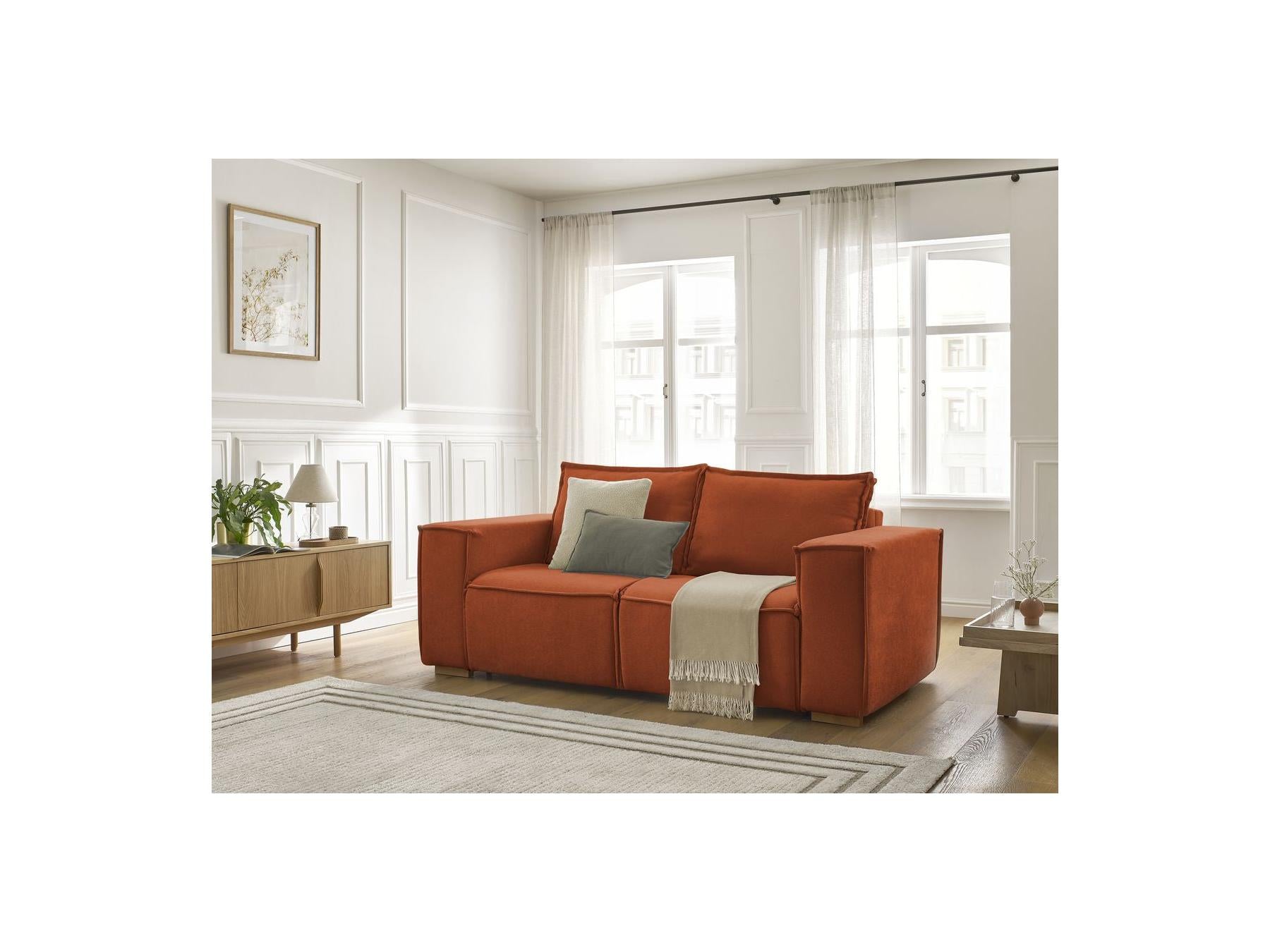 Chelsea - Sofá recto convertible con apertura exprés - Tejido texturizado - 160X200
