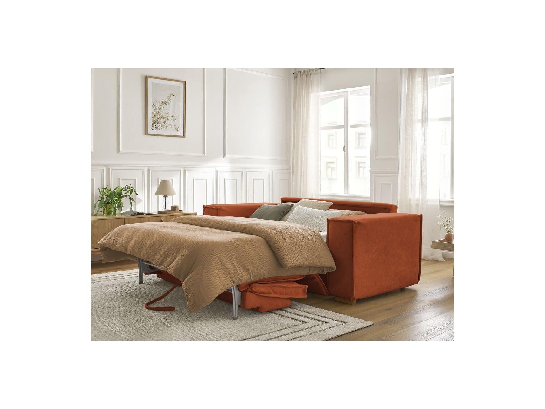 Chelsea - Sofá recto convertible con apertura exprés - Tejido texturizado - 160X200