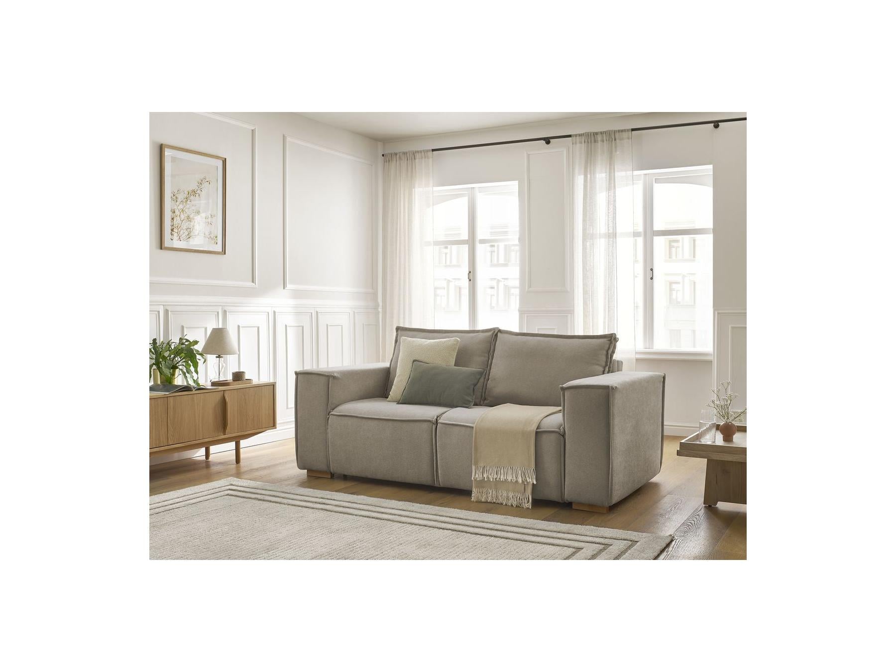 Chelsea - Sofá recto convertible con apertura exprés - Tejido texturizado - 160X200
