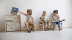 Set Di 2 Sedie/Tavoli Montessori - Naturale
