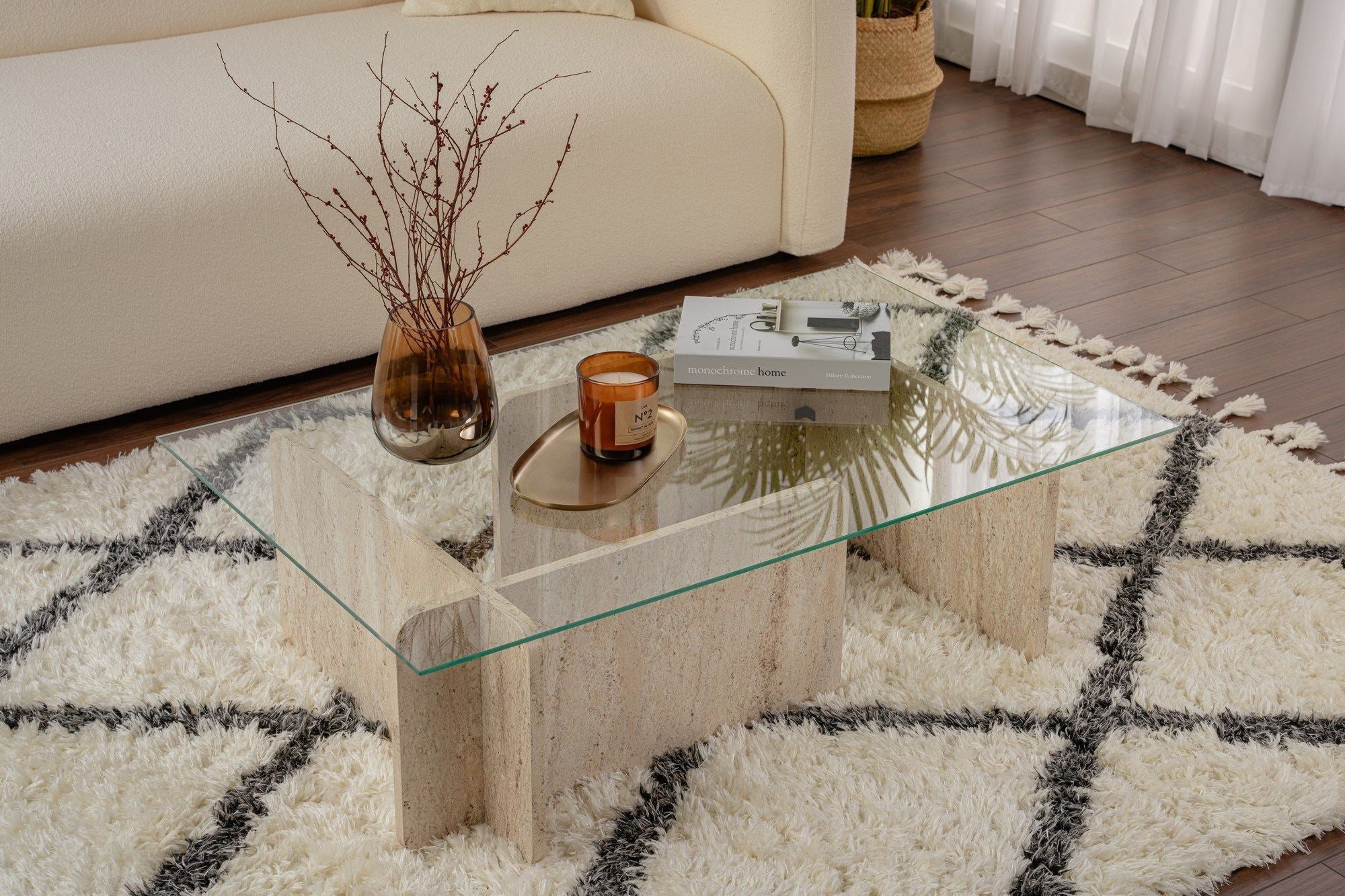 Flavio - Table Basse - Travertine