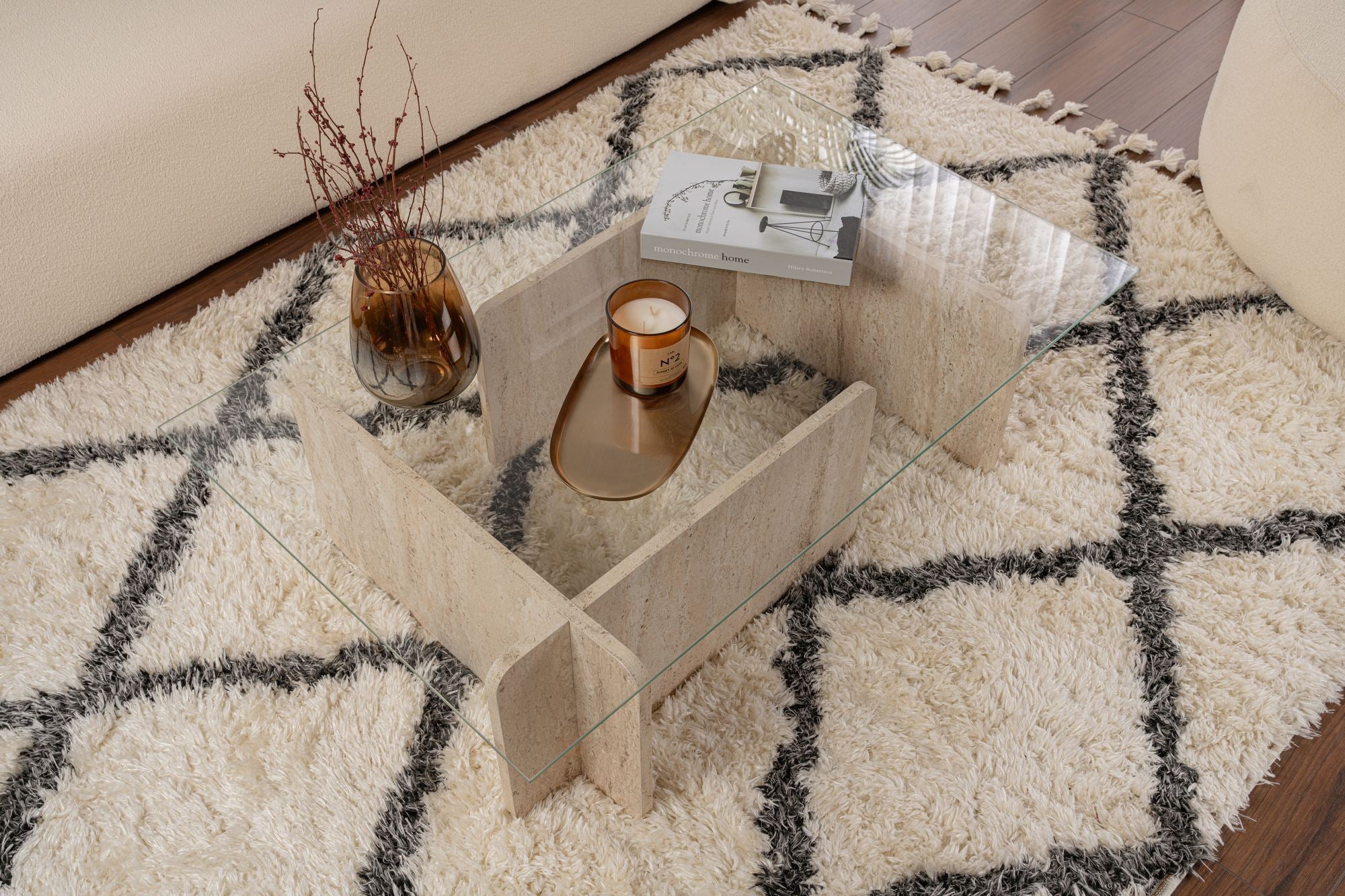 Flavio - Table Basse - Travertine