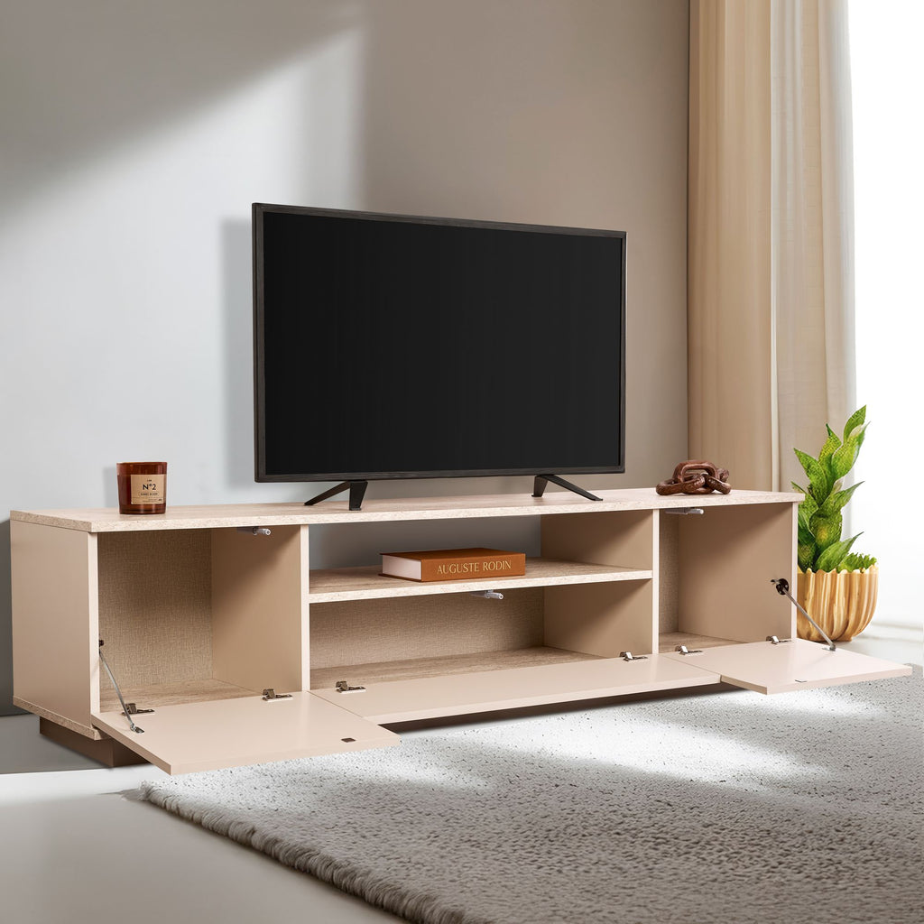 Veramont - Meuble TV - Vison/Travertine