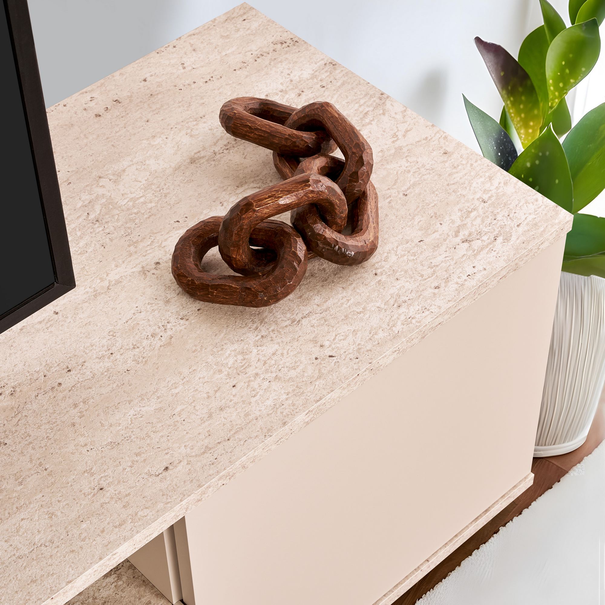 Veramont - Meuble TV - Vison/Travertine