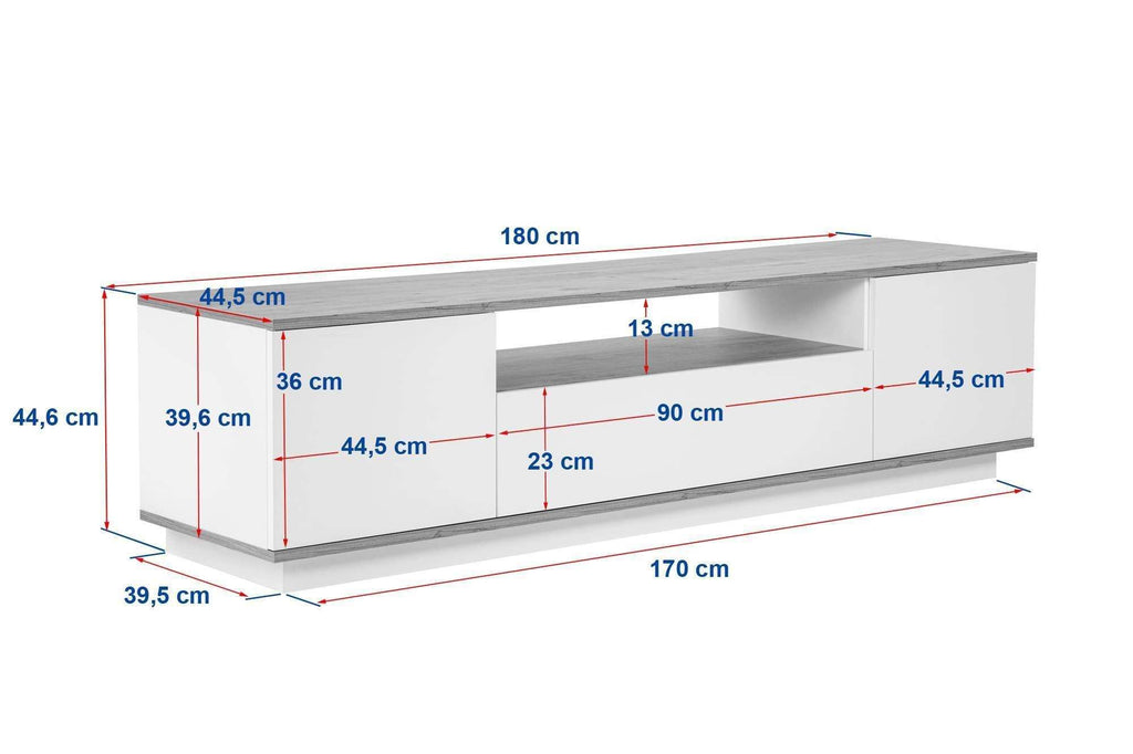 Veramont - Meuble TV - Vison/Travertine