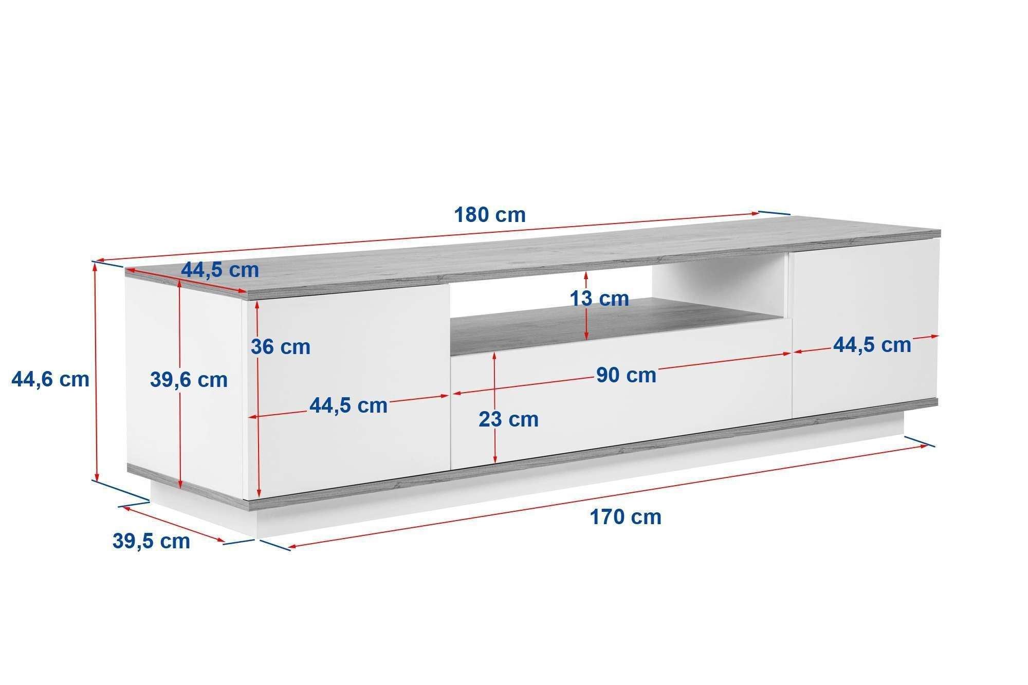 Veramont - Meuble TV - Vison/Travertine