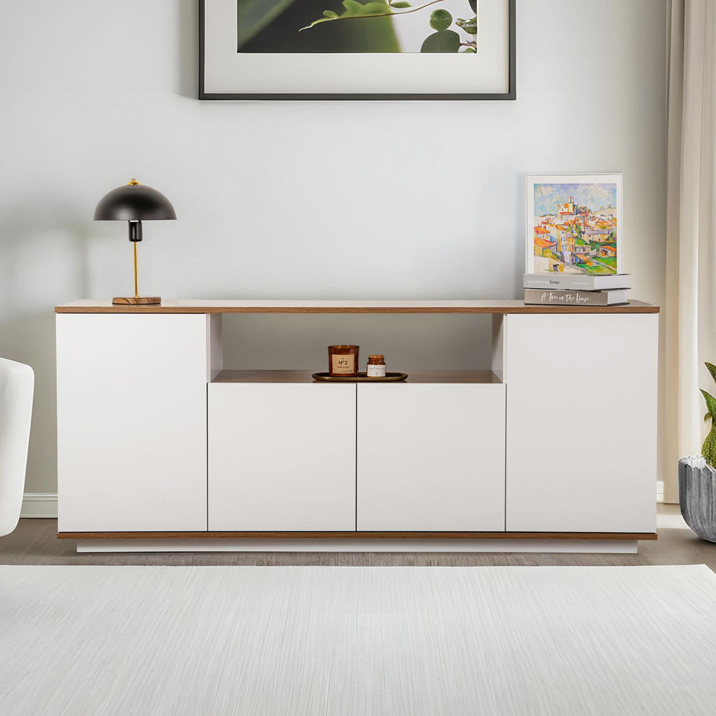 Arista - Console - Blanc/Walnut