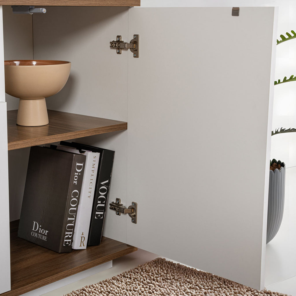 Arista - Console - Blanc/Walnut