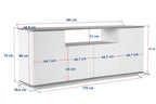 Arista - Console - Blanc/Walnut