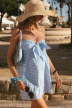 Vestido Rosane Vichy Azul