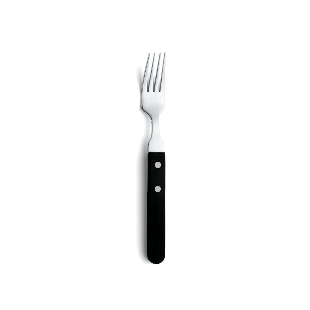 Steak Pizza - Set De 6 Couteaux Et 6 Fourchettes - Noir