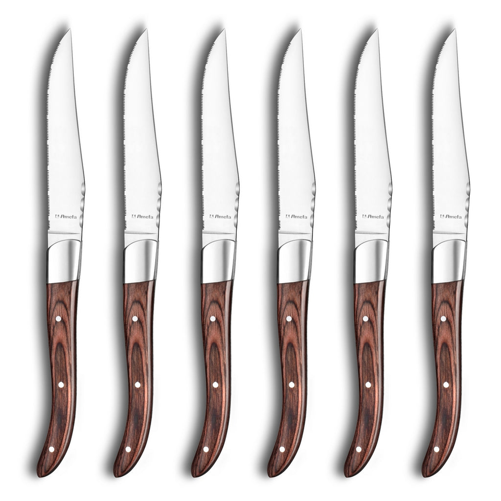 Royal Madera - Set de 6 cuchillos para carne - Madera