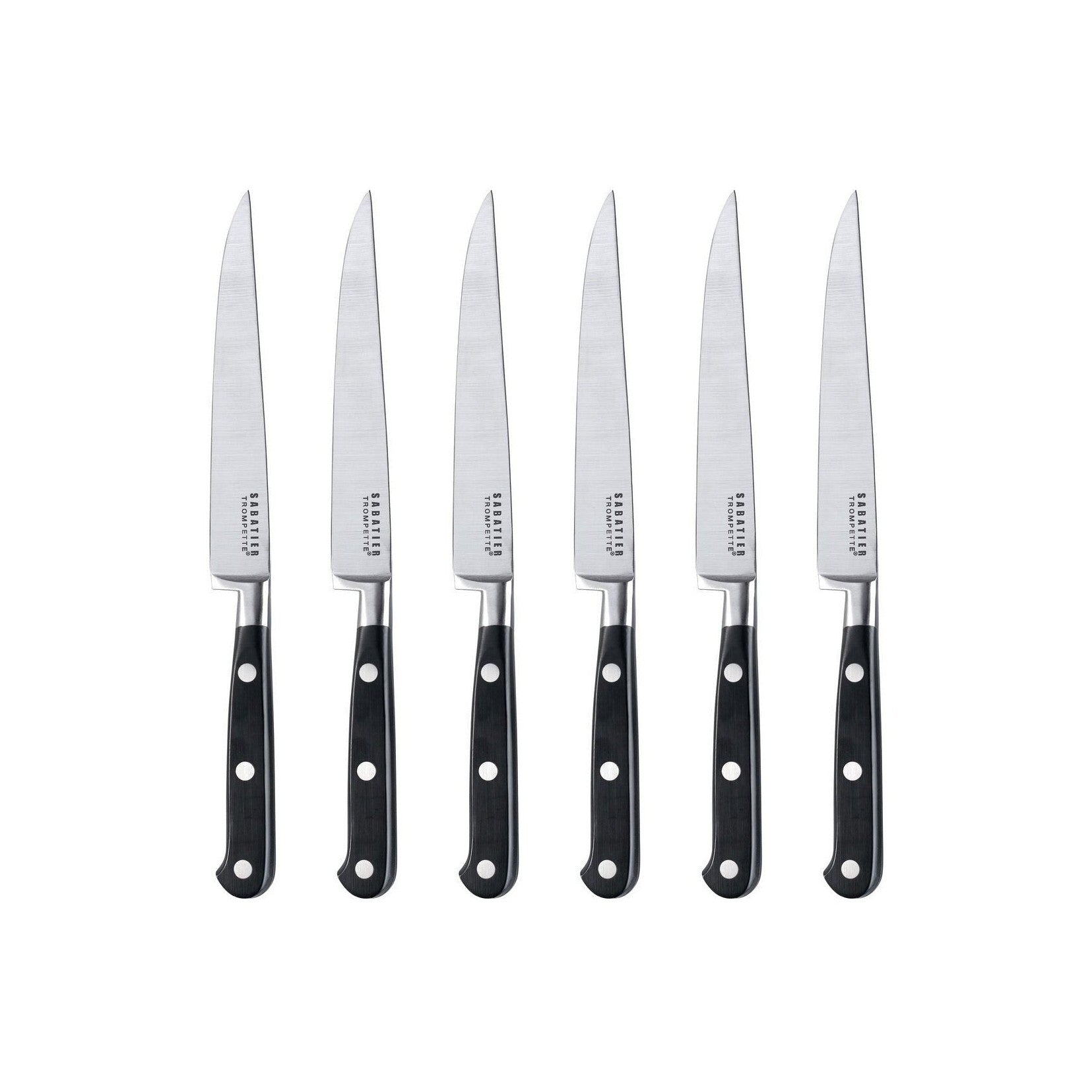 Sabatier Trompette - 6 Couteaux Steak Lame Lisse