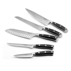 Vulcano - 5-Piece Spaghetti Knife Block - Black Wood